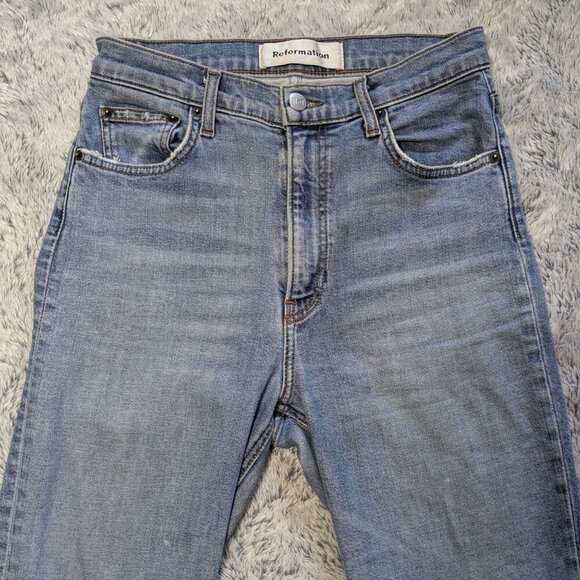Reformation High Rise Blue Jeans - Picture 3 of 8